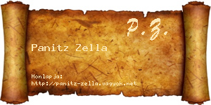 Panitz Zella névjegykártya